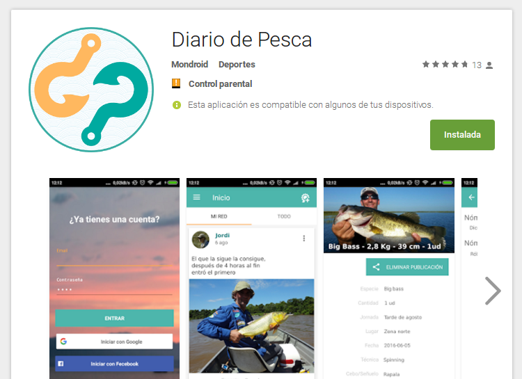 Diario de Pesca App Para Android